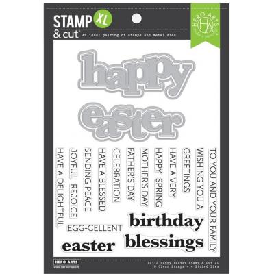 Hero Arts Stempel + Stanzschablonen - XL Happy Easter